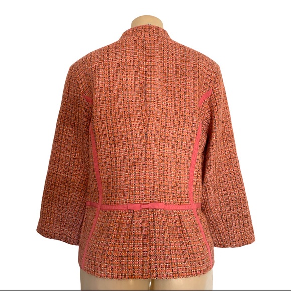 Sigurd Olsen Wool Blend Plaid Button Front Blazer Suit Jacket Size 12 - Picture 4 of 4